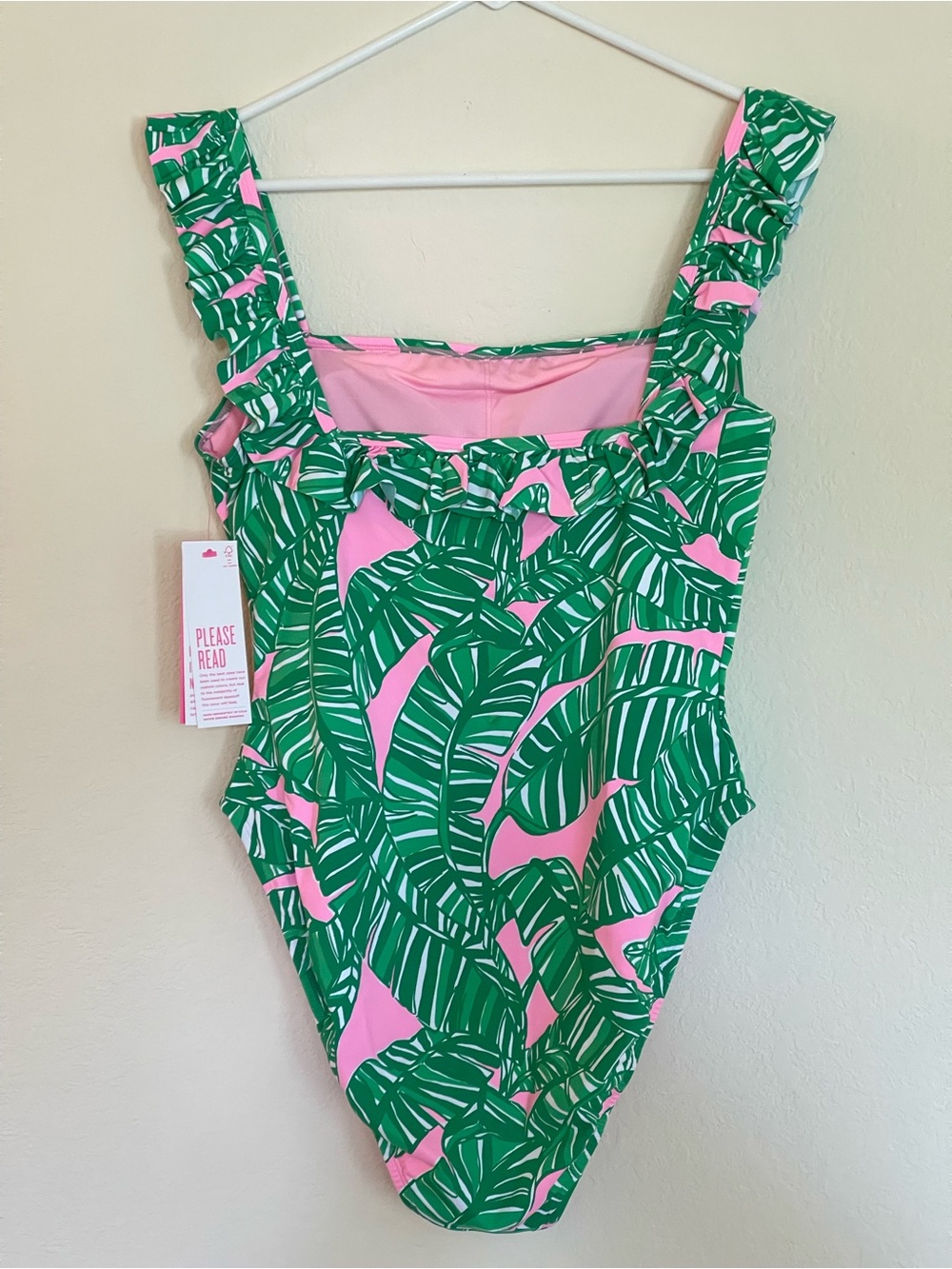 Lilly Pulitzer Aemma Ruffle One Piece Swimsuit Let’s Go Bananas Size 12 - Picture 2 of 13